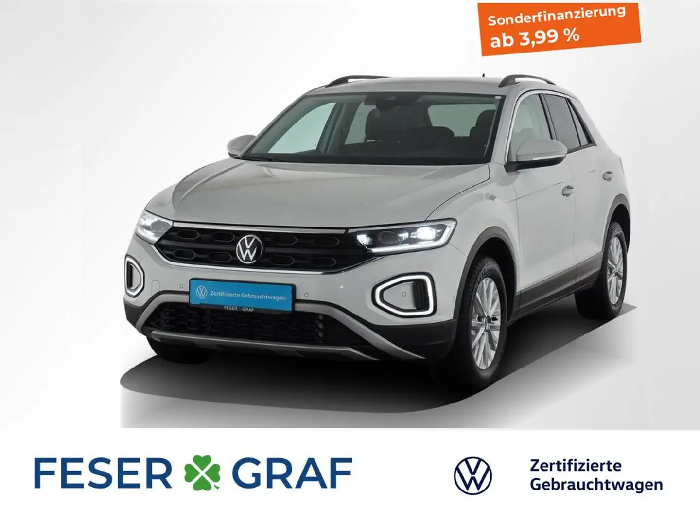 Volkswagen T-Roc 1.0 TSI Life Navi LED Sitzhzg Park-Assist Weiß - 1
