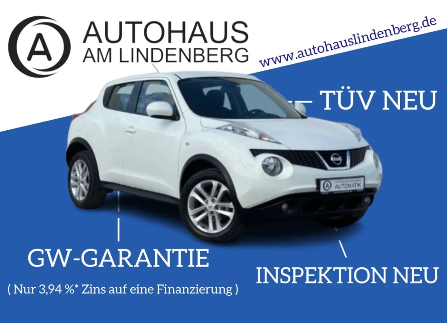 Nissan Juke Acenta*AUTOMATIK*NAVI*R-KAMERA*1.HAND Weiß - 1