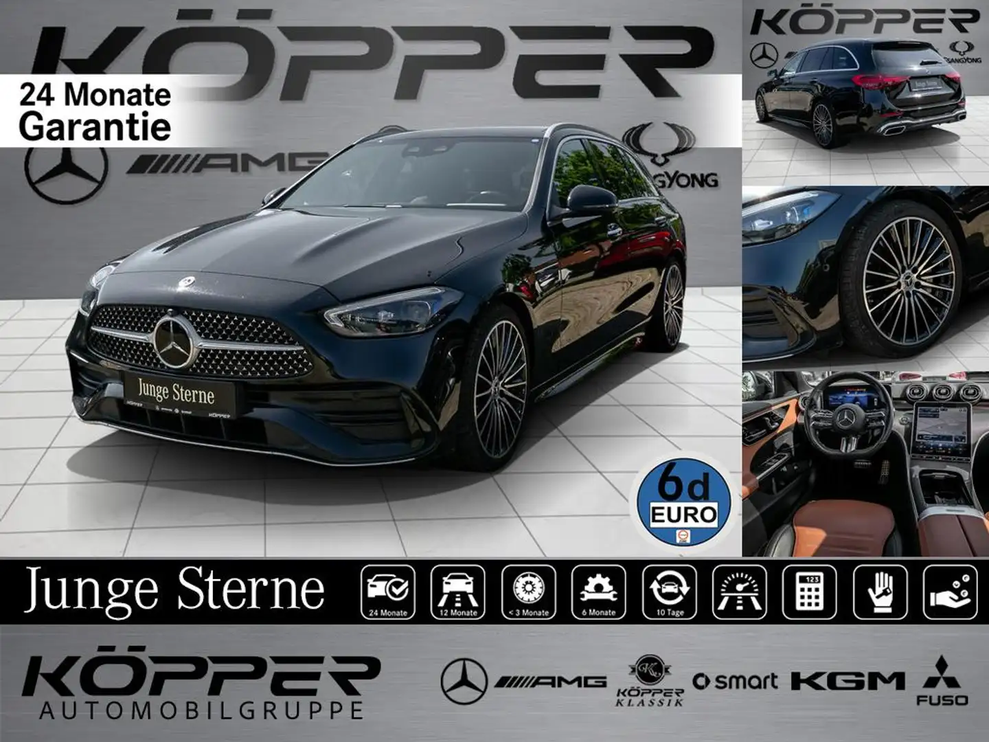 Mercedes-Benz C 300 d T AMG AHK Digi-Light Pano Leder Distro. Noir - 1
