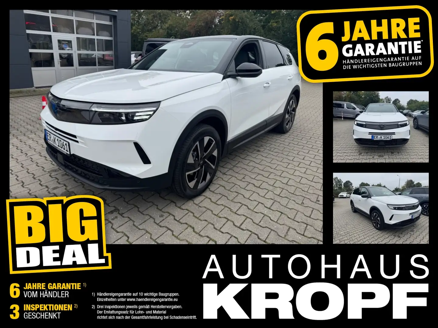 Opel Grandland 100kW 1.2 **Navi+Pano+SD+SHZ+360** Weiß - 1