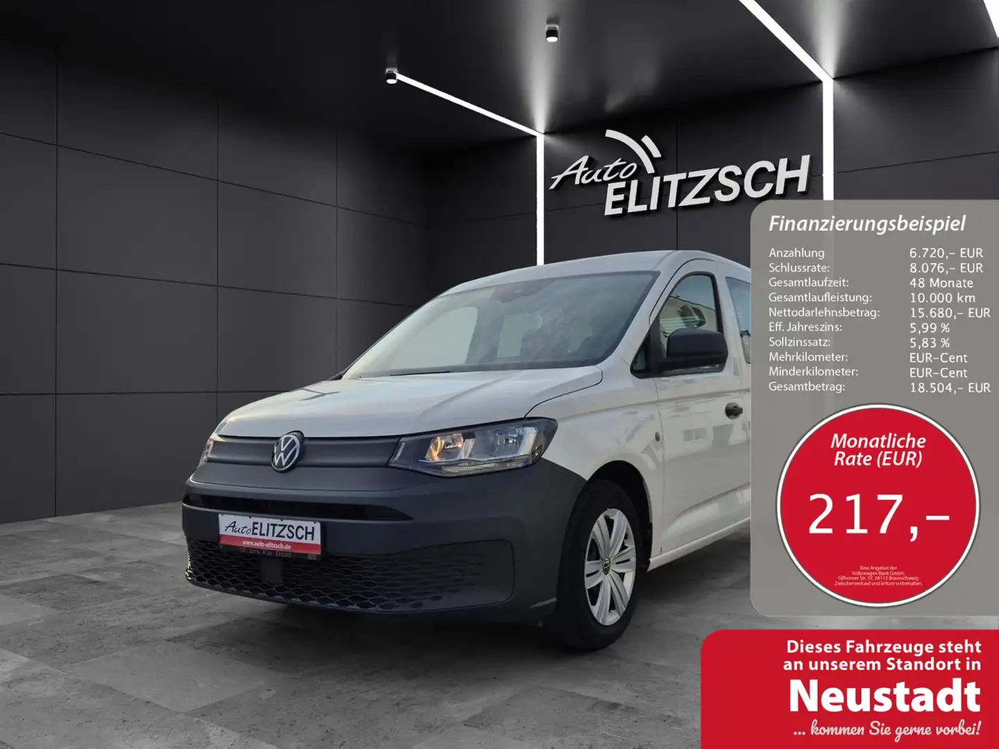Volkswagen Caddy Kombi TDI EcoProfi Klima SH Weiß - 1