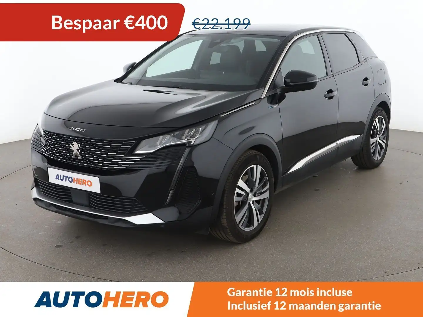Peugeot 3008 1.6 Hybrid 225 Allure Zwart - 1
