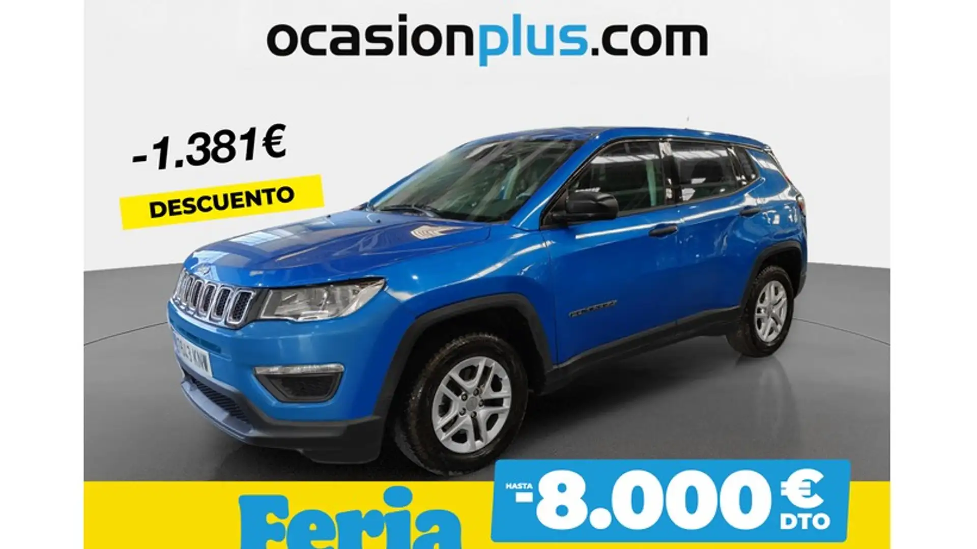 Jeep Compass 1.6 Mjt Sport 4x2 Blauw - 1