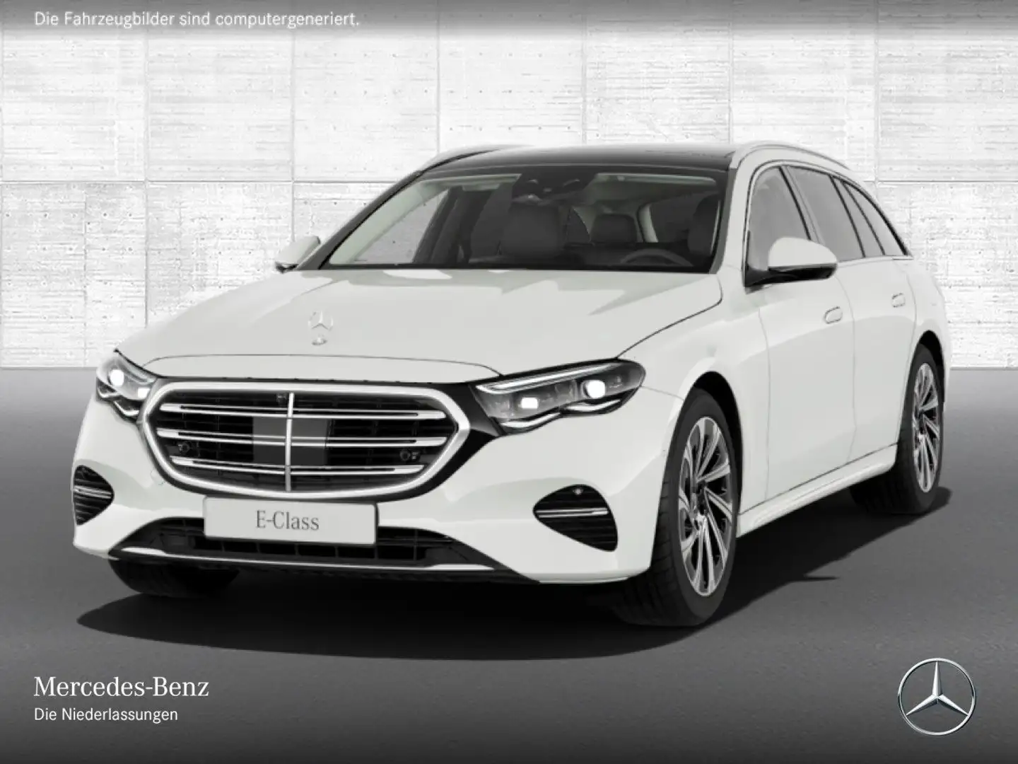 Mercedes-Benz E 300 e T Exclusive Exkl-Paket Fahrass 360° Pano Weiß - 2