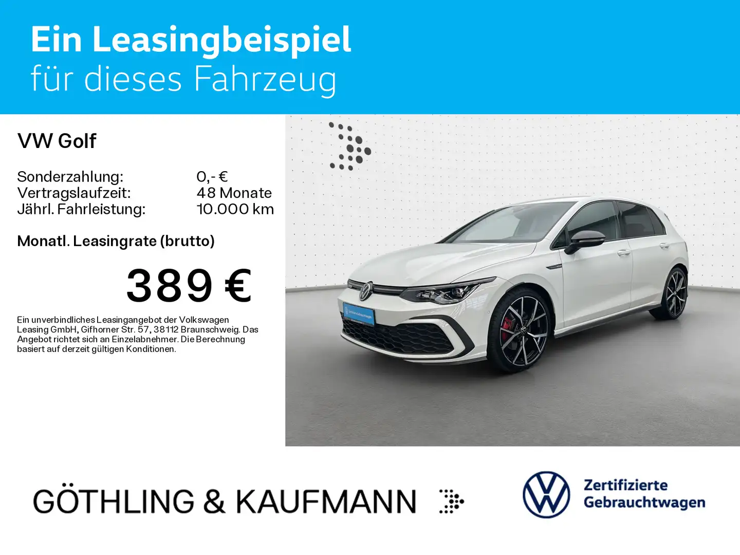 Volkswagen Golf GTD 2.0 TDI*NAVI*KAM*IQ-Light*HUD*Progressi Weiß - 2