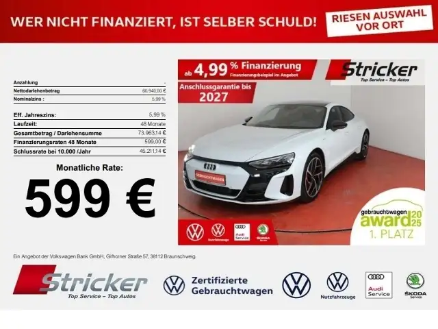 Audi RS e-tron GT quattro 599,-ohne Anzahlung Keramik B&O Allradlen