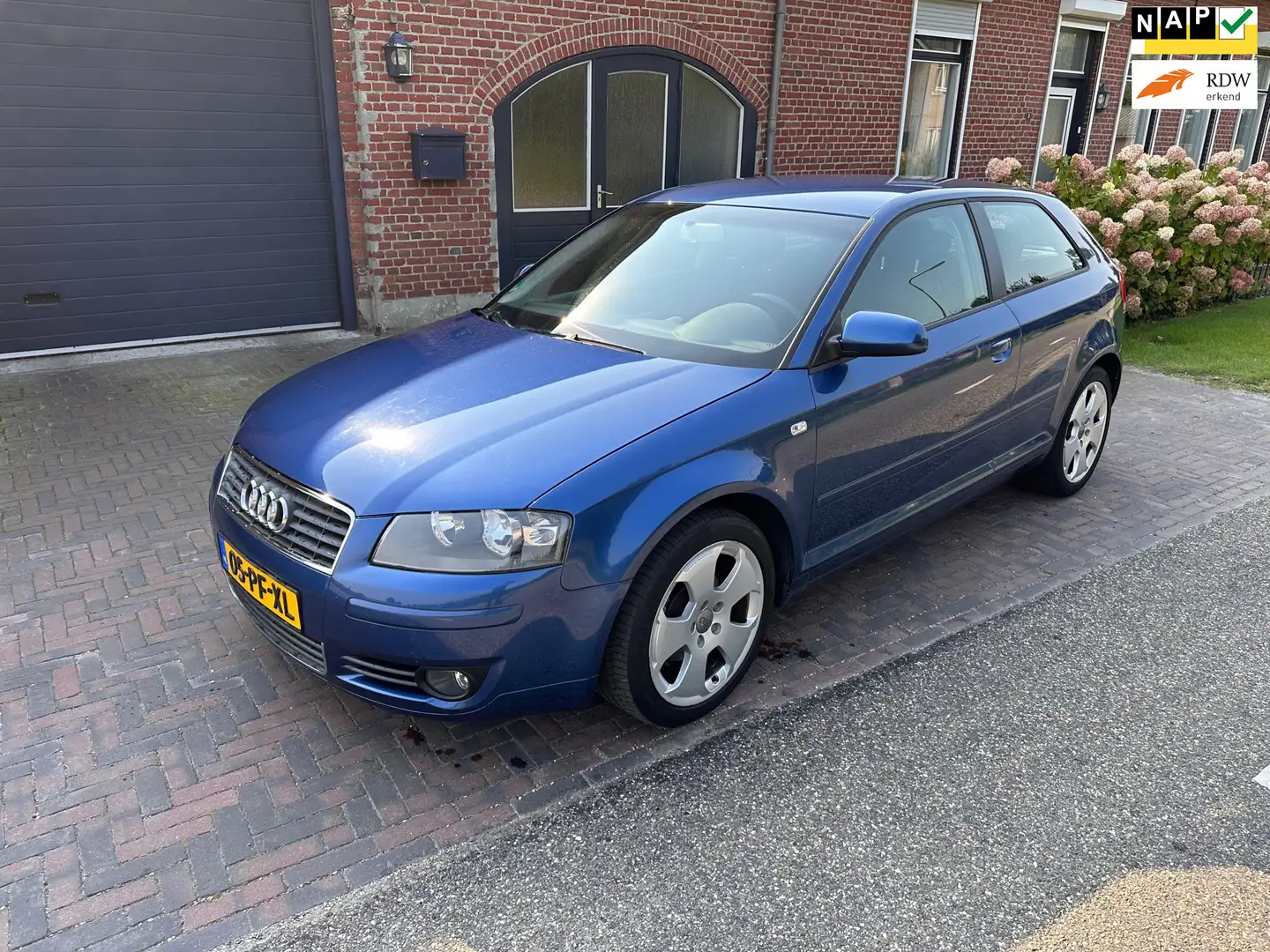 Audi A3 1.6 FSI Ambition Nieuwe APK bij aflevering Blu/Azzurro - 1