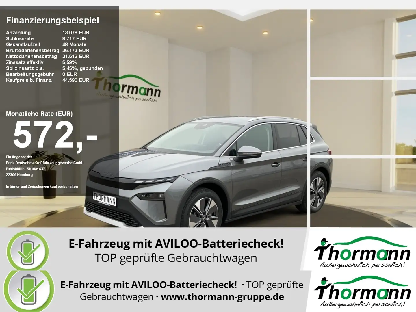 Skoda Elroq 85 Loft SpurH LM KAM LED 2xKlima Virtual Gris - 1