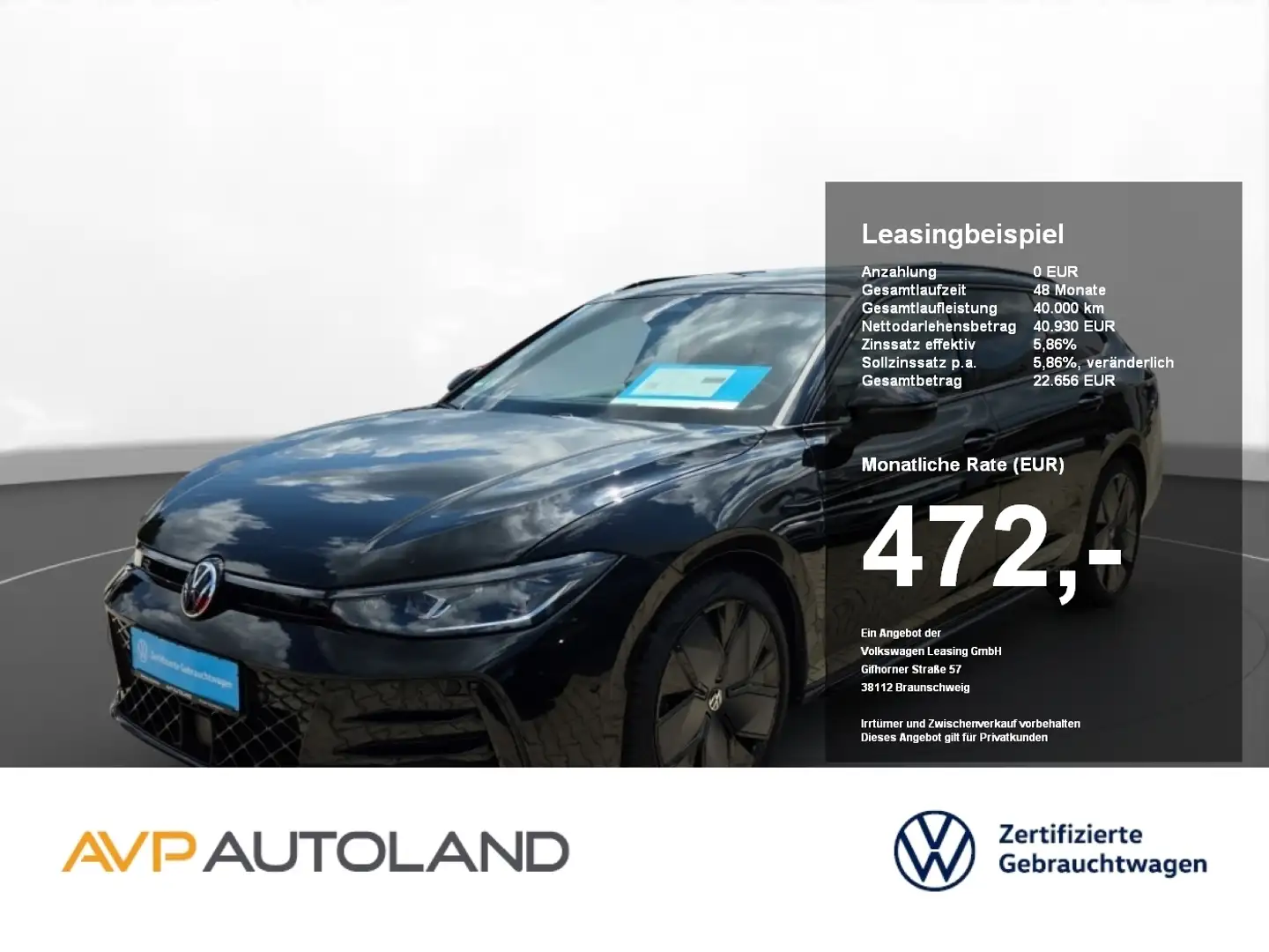 Volkswagen Passat Variant 2.0 TDI DSG R-Line BLACK STYLE Schwarz - 1
