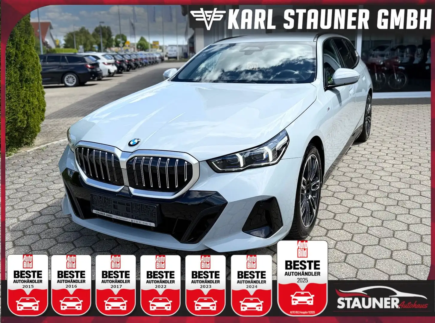 BMW 520 d Touring M-Sport AHK 360°KAM.  Autobahnassis Gris - 1
