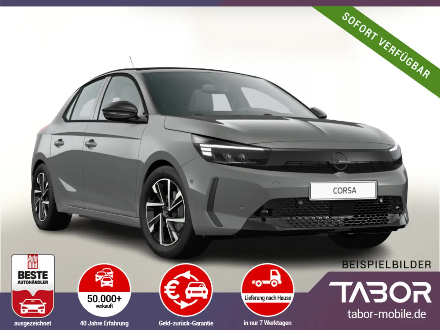 Opel Corsa 1.2 100 AT8 GS TechP Kam PDC 10"-DAB LM16 Gris - 1