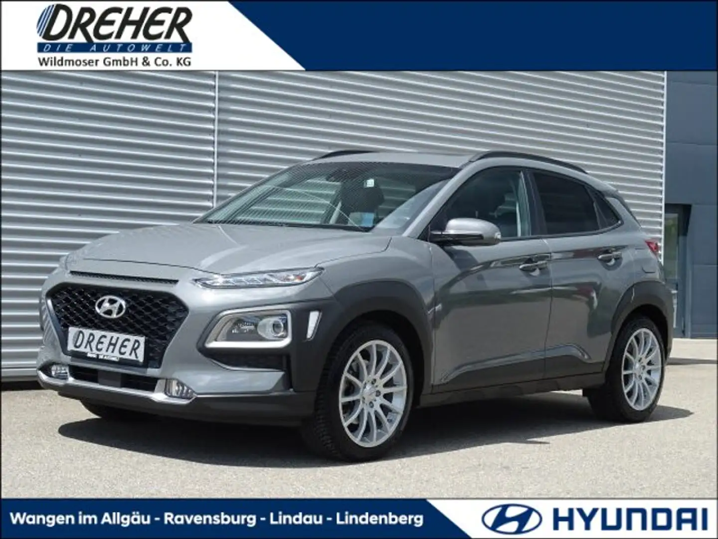 Hyundai KONA Kona 1.6 T-GDI Unique Plus 4WD LED/Navi/PDC/LM BC Gris - 1