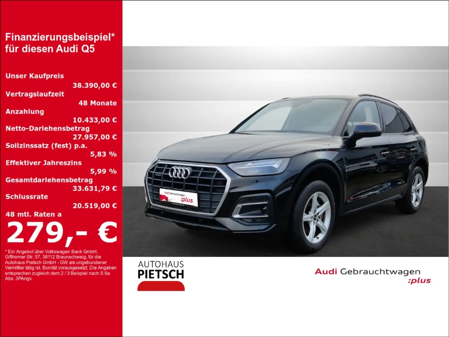 Audi Q5 40 TDI quattro LED Navi DigCockpit Sportsitze Black - 1