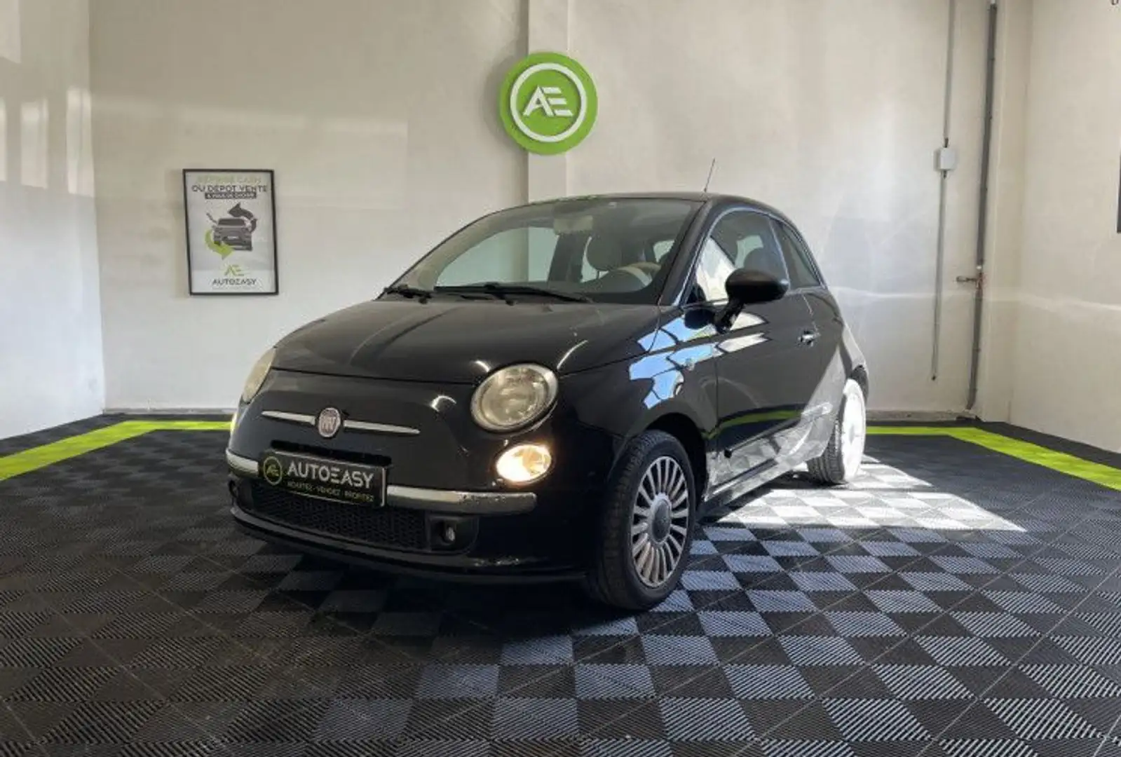 Fiat 500 1.2 69cv Lounge %2B Toit Panoramique / Kit Distribution Neuf Noir - 1