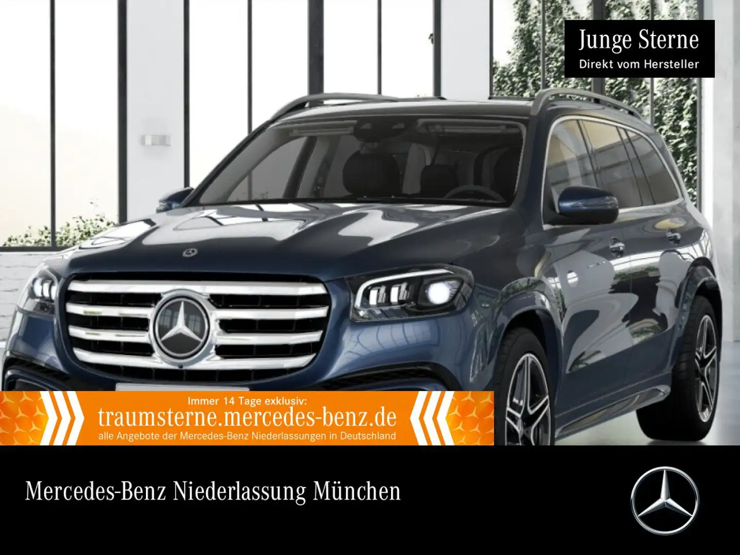 Mercedes-Benz GLS 450 4M AMG+PANO+360+AHK+MULTIBEAM+HUD+SPUR+9G Blau - 1
