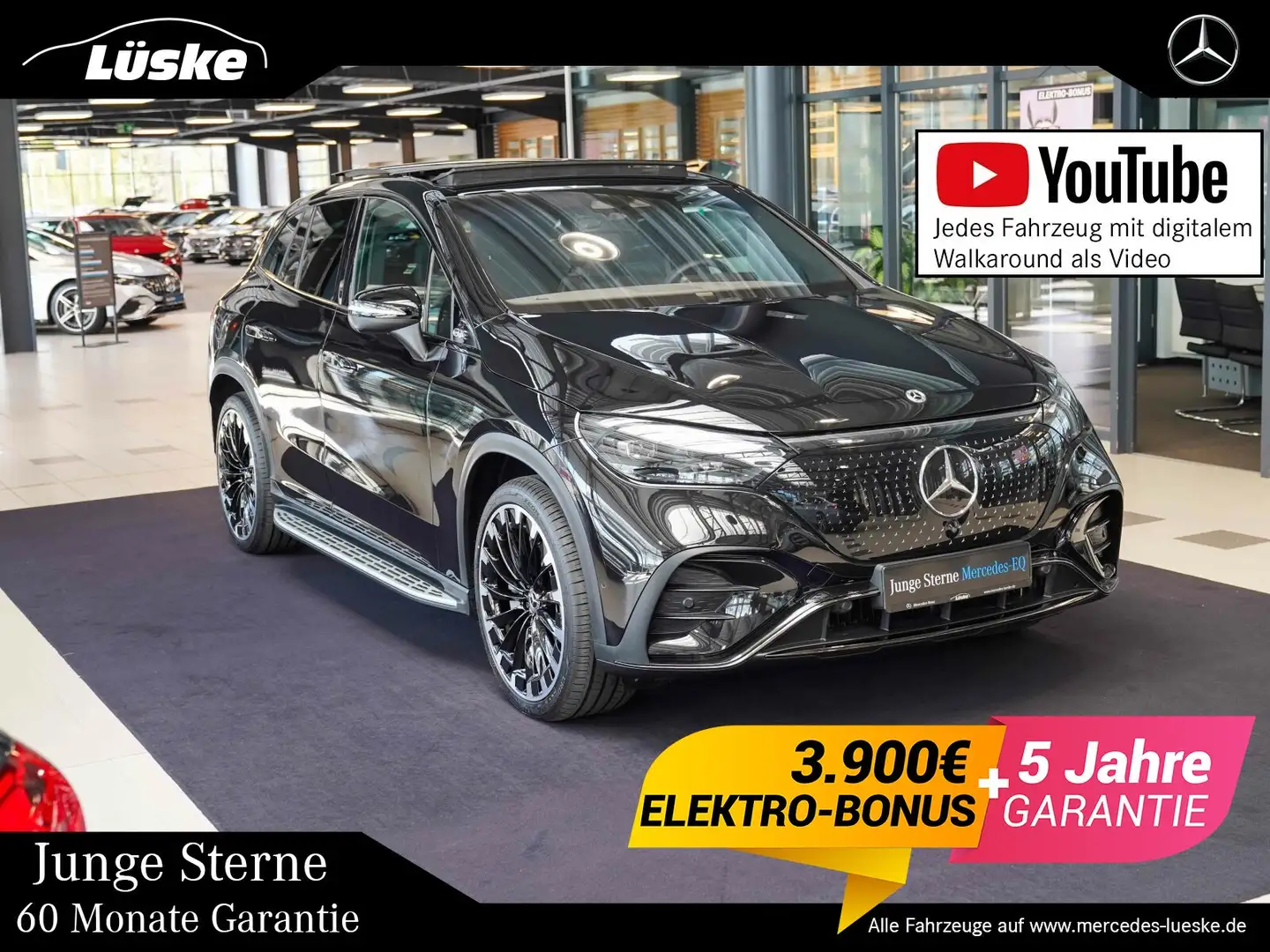 Mercedes-Benz EQE 350 EQE 350 350 4M AMG Line Premium+ AIRMATIC AHK TV Чорний - 1