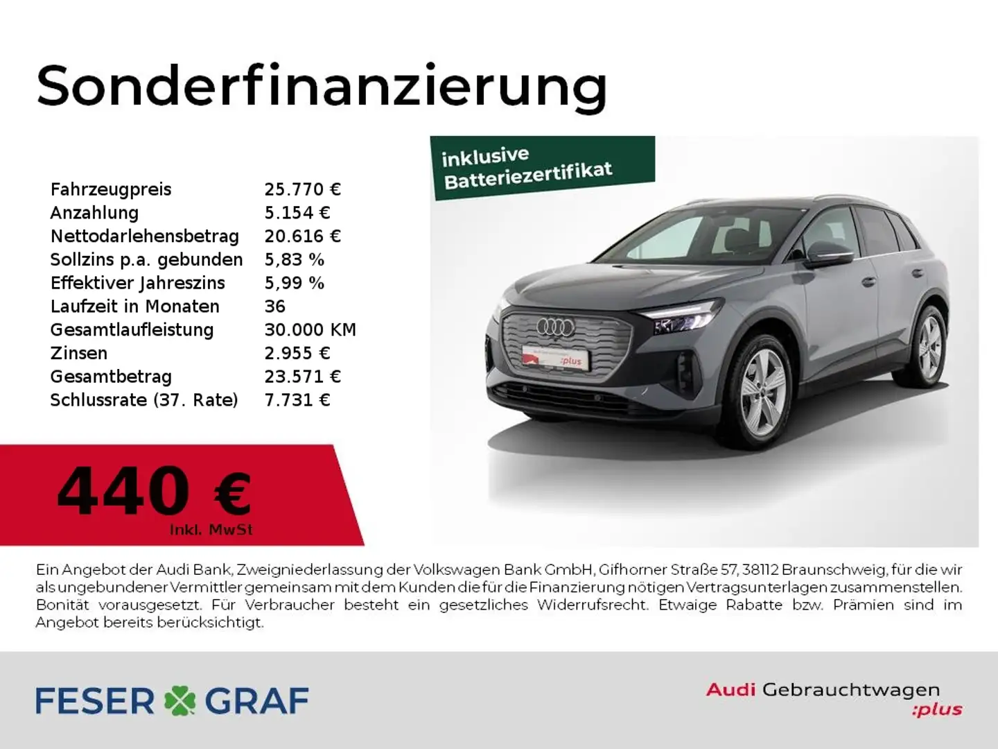 Audi Q4 e-tron 35 Pano/Navi/LED/Alu19/PDC Grau - 1