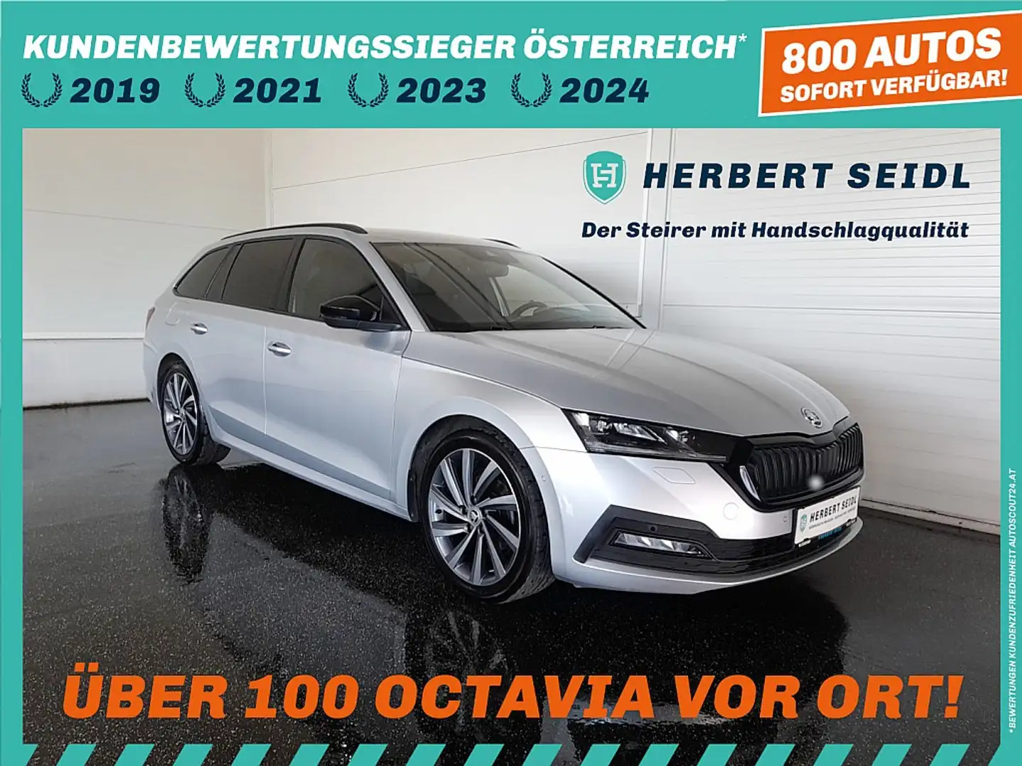 Skoda Octavia Combi RS-Sport 2,0 TDI DSG *OPTIKPAKET SCHWARZ ... Argent - 1