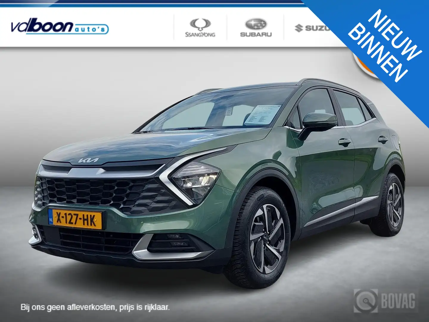 Kia Sportage 1.6 T-GDi Hybrid DynamicLine NL-auto | rijklaarpri Groen - 1