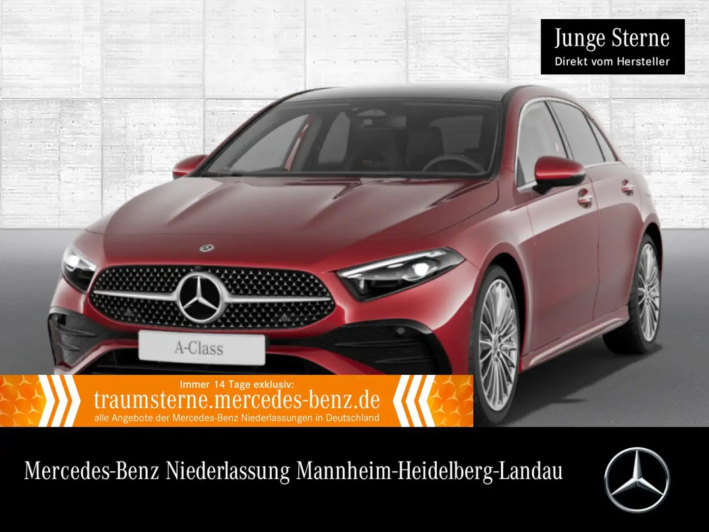 Mercedes-Benz A 220 d AMG+PANO+360°+MULTIBEAM+BURMESTER+HUD+8G Rot - 1
