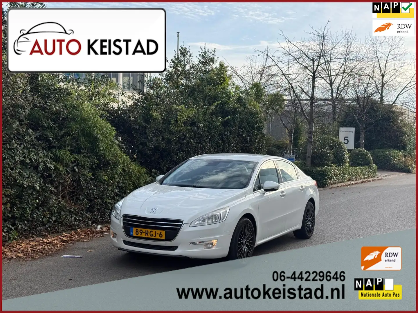 Peugeot 508 1.6 THP 156PK AUTOMAAT KEYLESS/NAVIGATIE/LEDER! NE Wit - 1