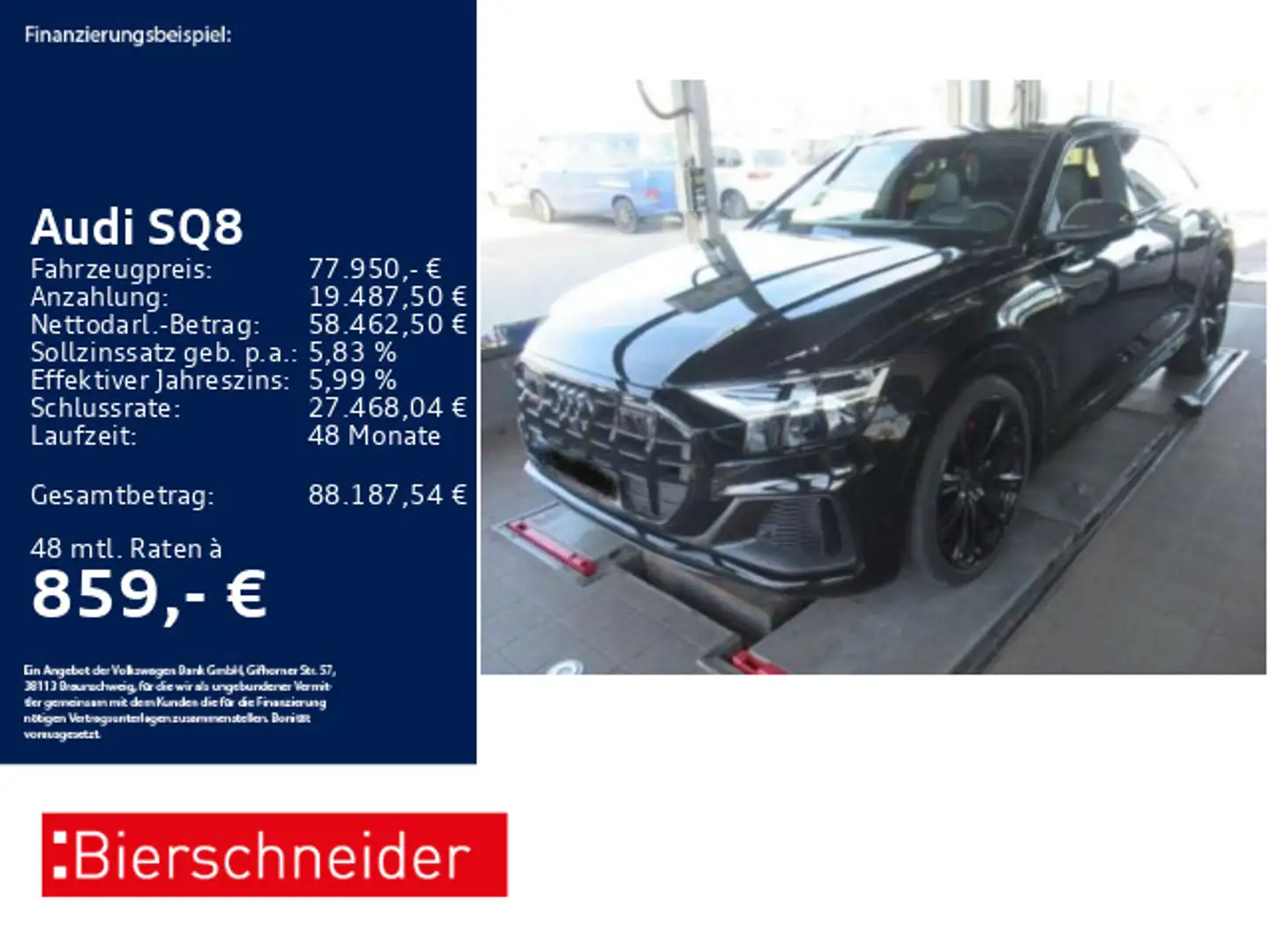 Audi SQ8 TFSI qu competition plus AHK PANO STHZ B&O H Schwarz - 1
