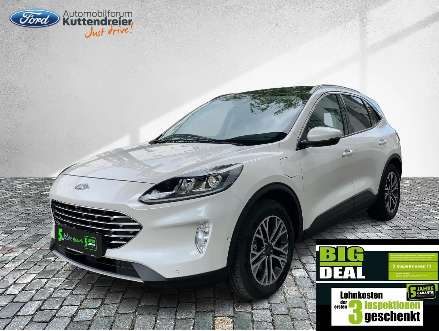 Ford Kuga PHEV Titanium Navi 2xKamera Glasdach Blanc - 1