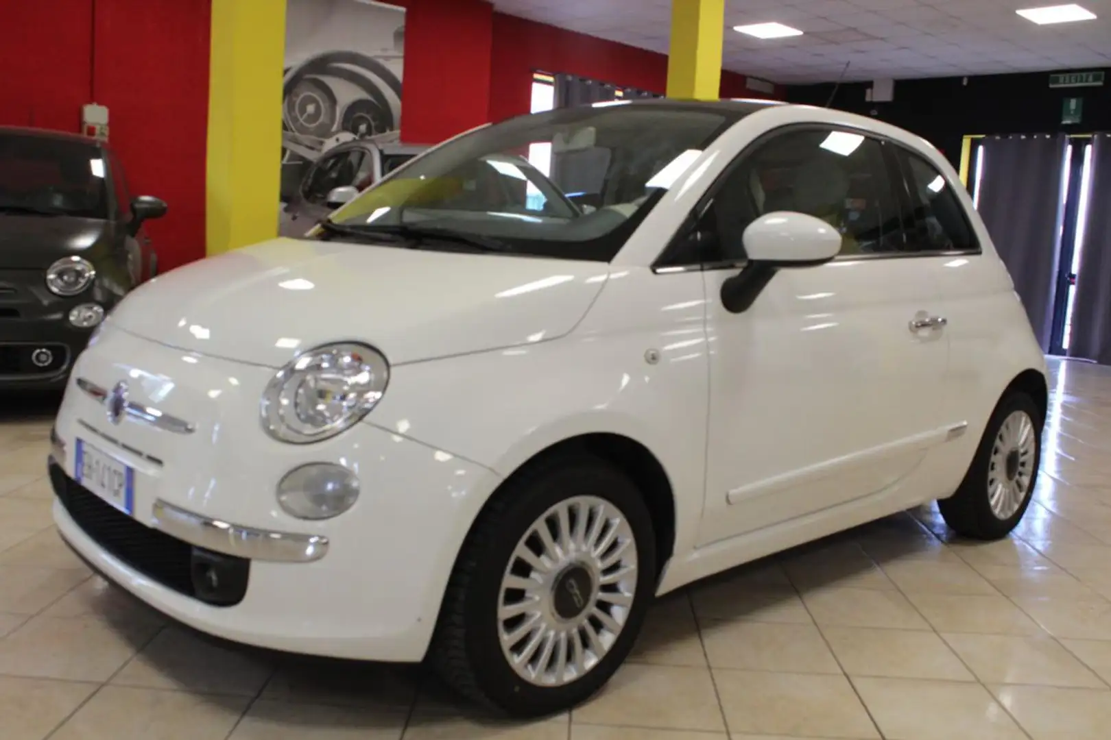 Fiat 500 1.2 Lounge TETTO PANORAMA Blanc - 1