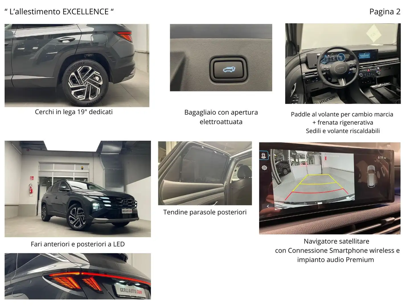 Hyundai TUCSON 1.6 hev Exellence 2wd auto- KM ZERO 11/2025 Grau - 2