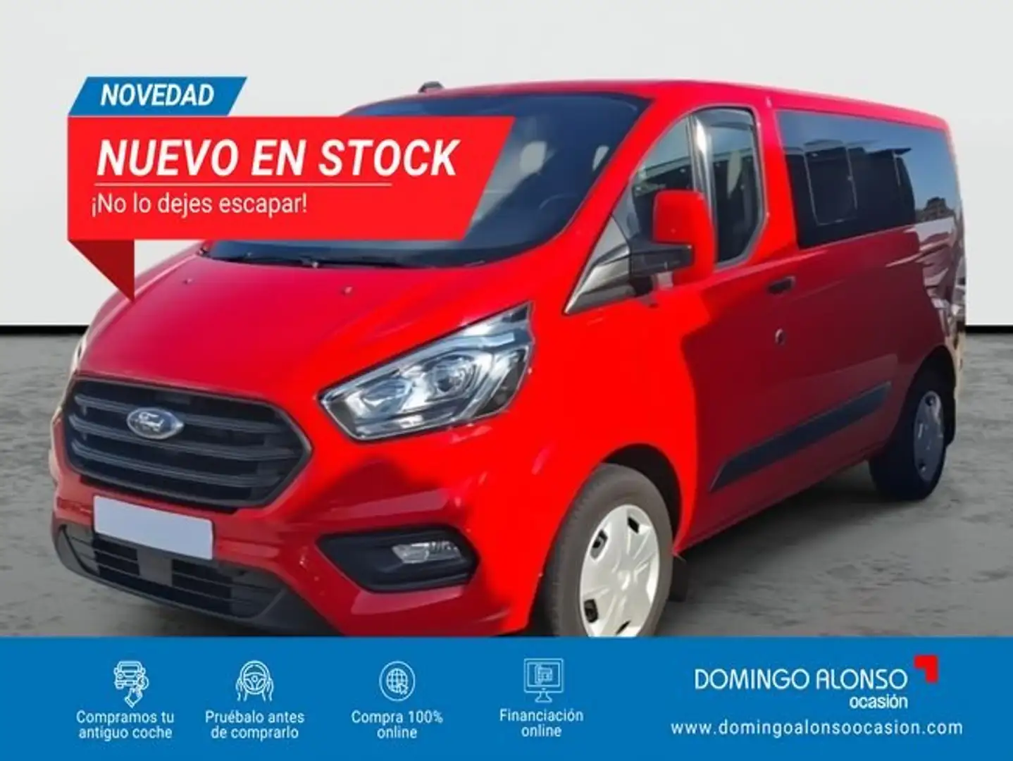 Ford Transit Custom 2.0 TDCi EcoBlue Hybrid - 9 plazas Rojo - 1