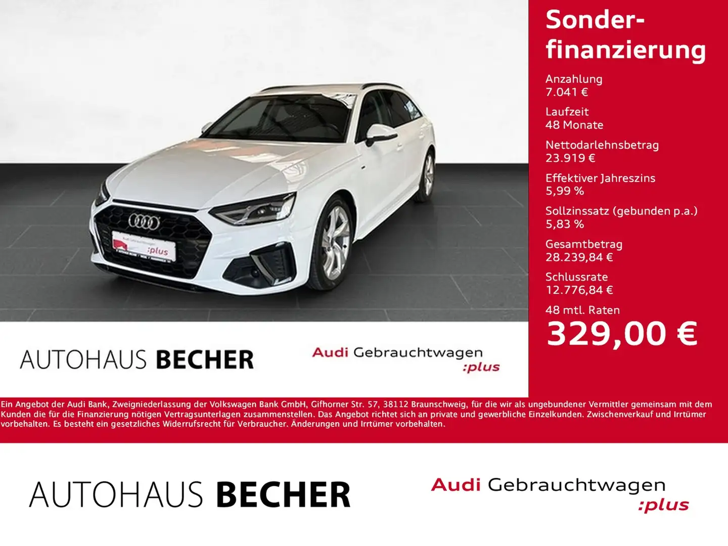 Audi A4 Avant S line 35 TDI S tronic /Sitzthz/Navi Weiß - 1