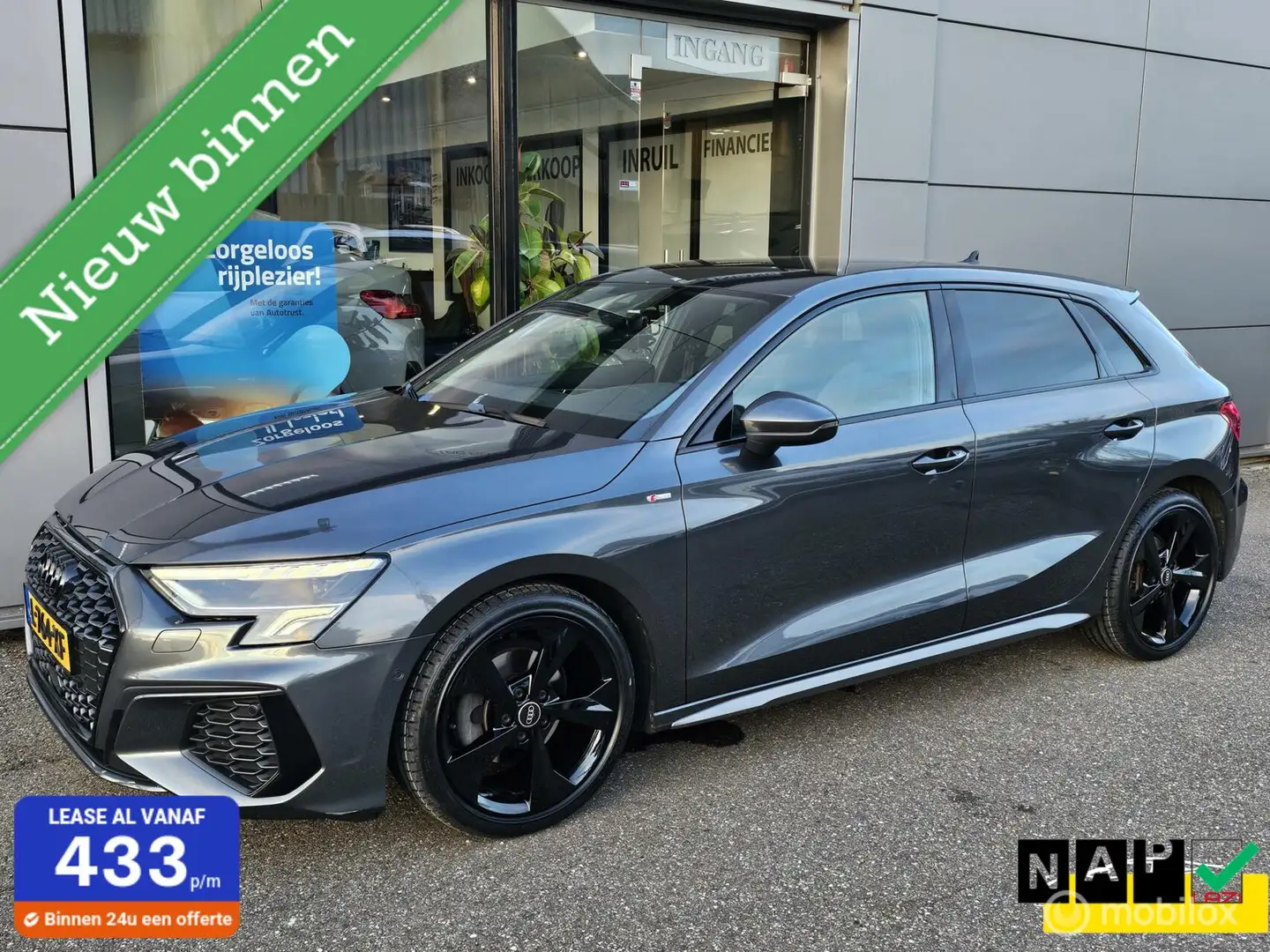 Audi A3 Sportback 35 TFSI 3x S-line Virtual/Carplay/ACC Gris - 1