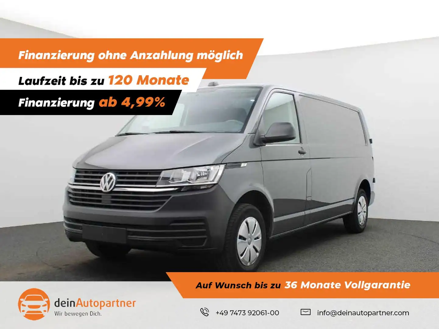 Volkswagen T6.1 Transporter Kasten LR 2.0 TDI NAVI/AHK/KLIMA/DAB/SHZ/PDC Grau - 1