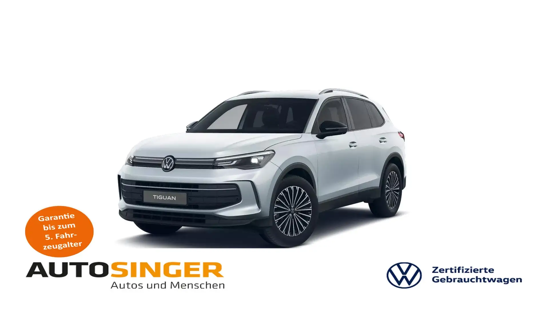 Volkswagen Tiguan Goal 2.0 TDI DSG 4M *AHK*LED*ACC*NAVI*360 Silber - 1
