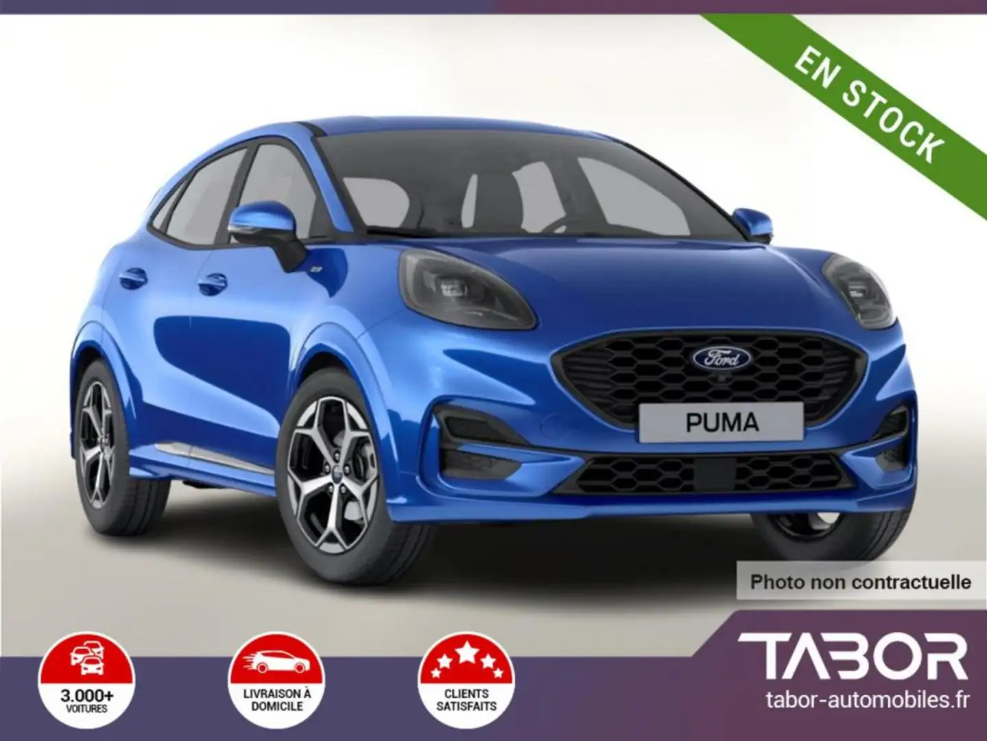 Ford Puma 1.0 EB 125 MHEV ST-Line LED Cam Bleu - 1