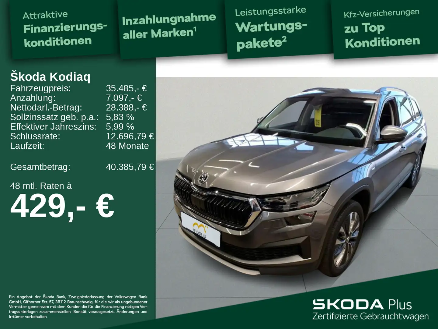 Skoda Kodiaq 2.0 TDI Ambition*DSG*RFK*AHK*MATRIX*PDC* Gris - 2
