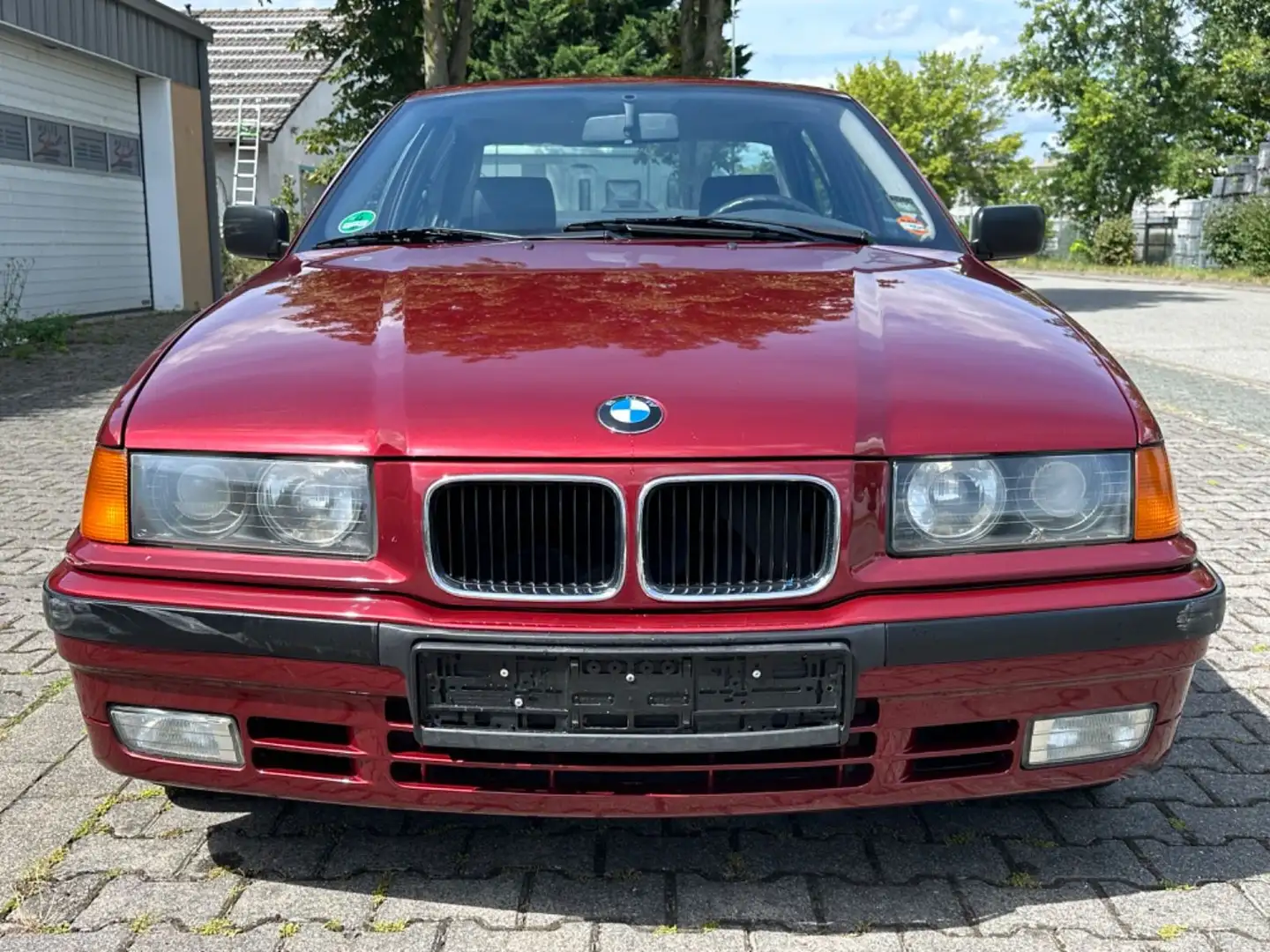 BMW 318 i Limousine E36 Automatik-Leder Rot - 2