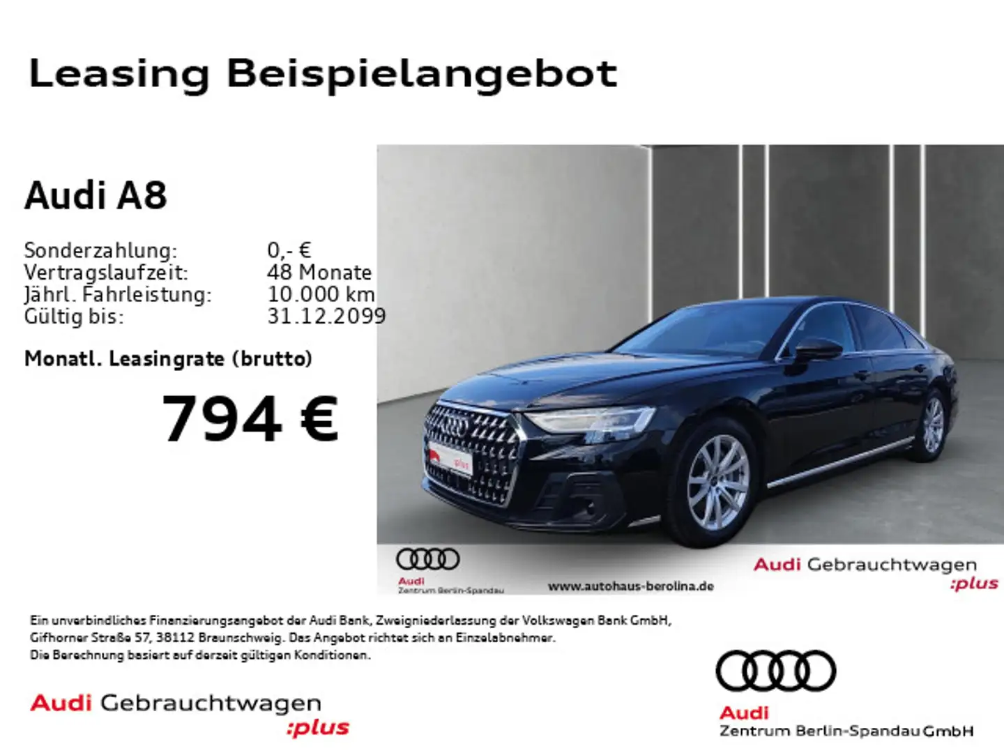 Audi A8 50 TDI qu. tiptronic *HD-MATRIX*ACC*R-CAM* Schwarz - 1