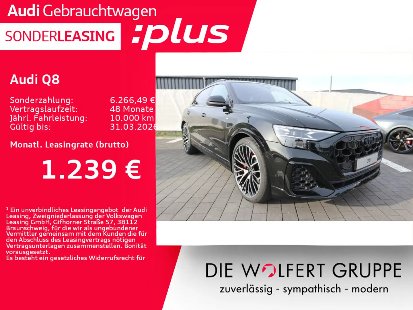 Audi Q8 SUV S line business TFSI e*0,5%*MATRIX*AHK Noir - 1