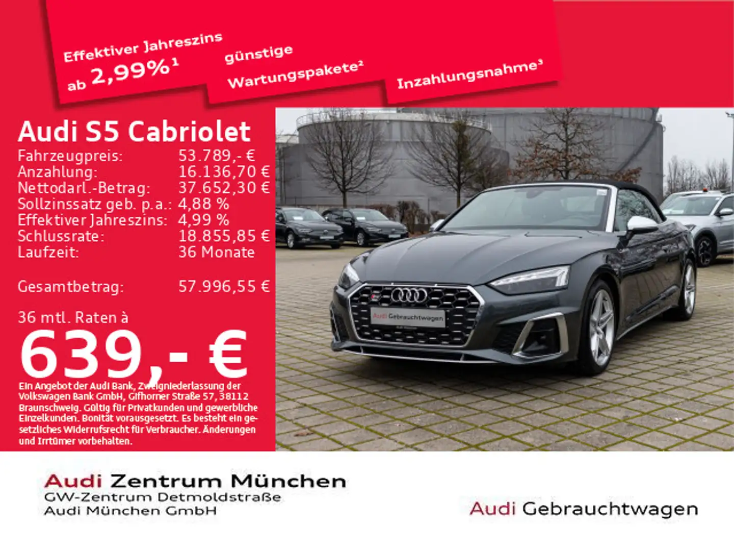 Audi S5 TFSI tiptr. Matrix/GRA//Navi+ Grau - 1