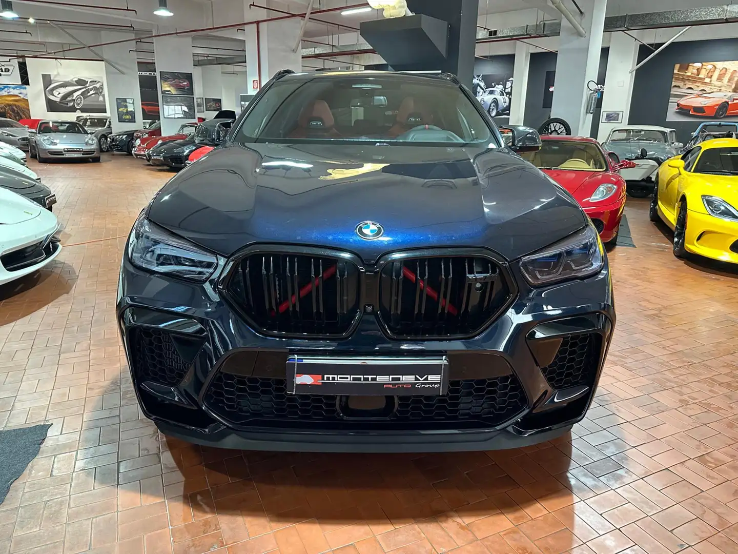BMW X6 M Competition Carbonio Pelle Rossa Blue - 2