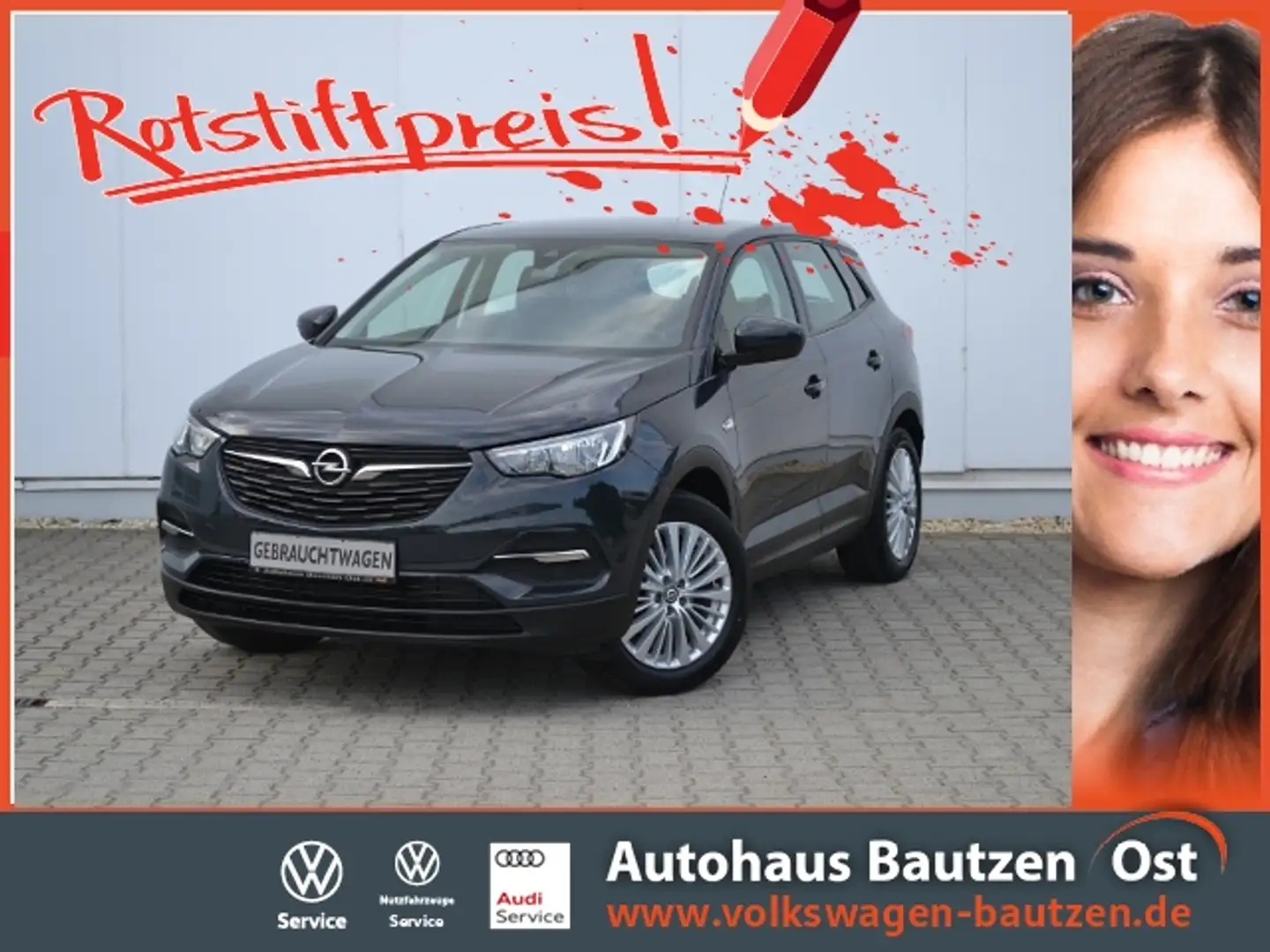 Opel Grandland X 1.5 D Edition AHK/18-ZOLL/GRA/PDC/SHZ/LANE-ASSIST Grau - 1