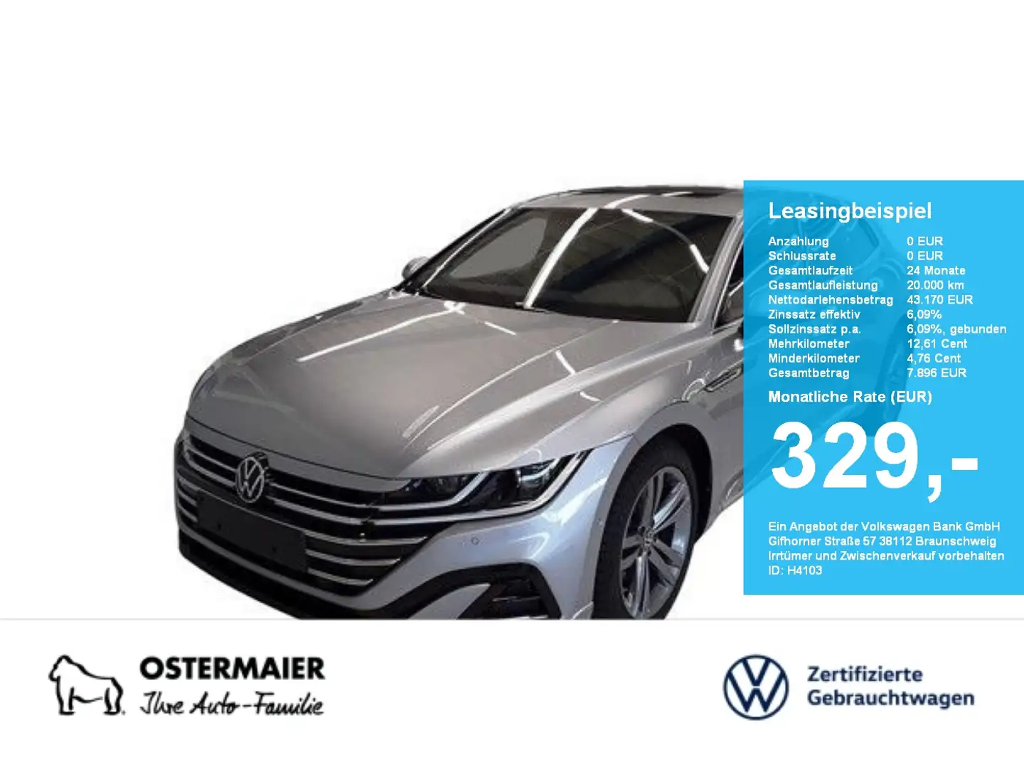 Volkswagen Arteon Shootingbrake R-LINE 2.0TDI 193PS DSG 4M NP.81T AC Argent - 1
