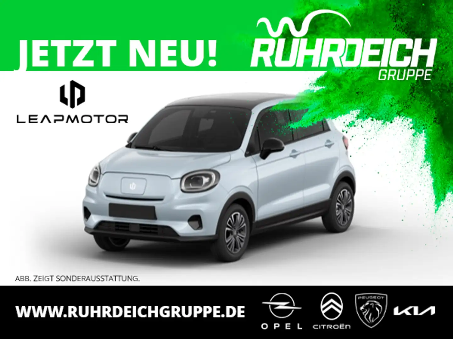Leapmotor T03 inkl. WALLBOX*39 FZG KURZFRISTIG VERFÜGBAR* Grün - 1