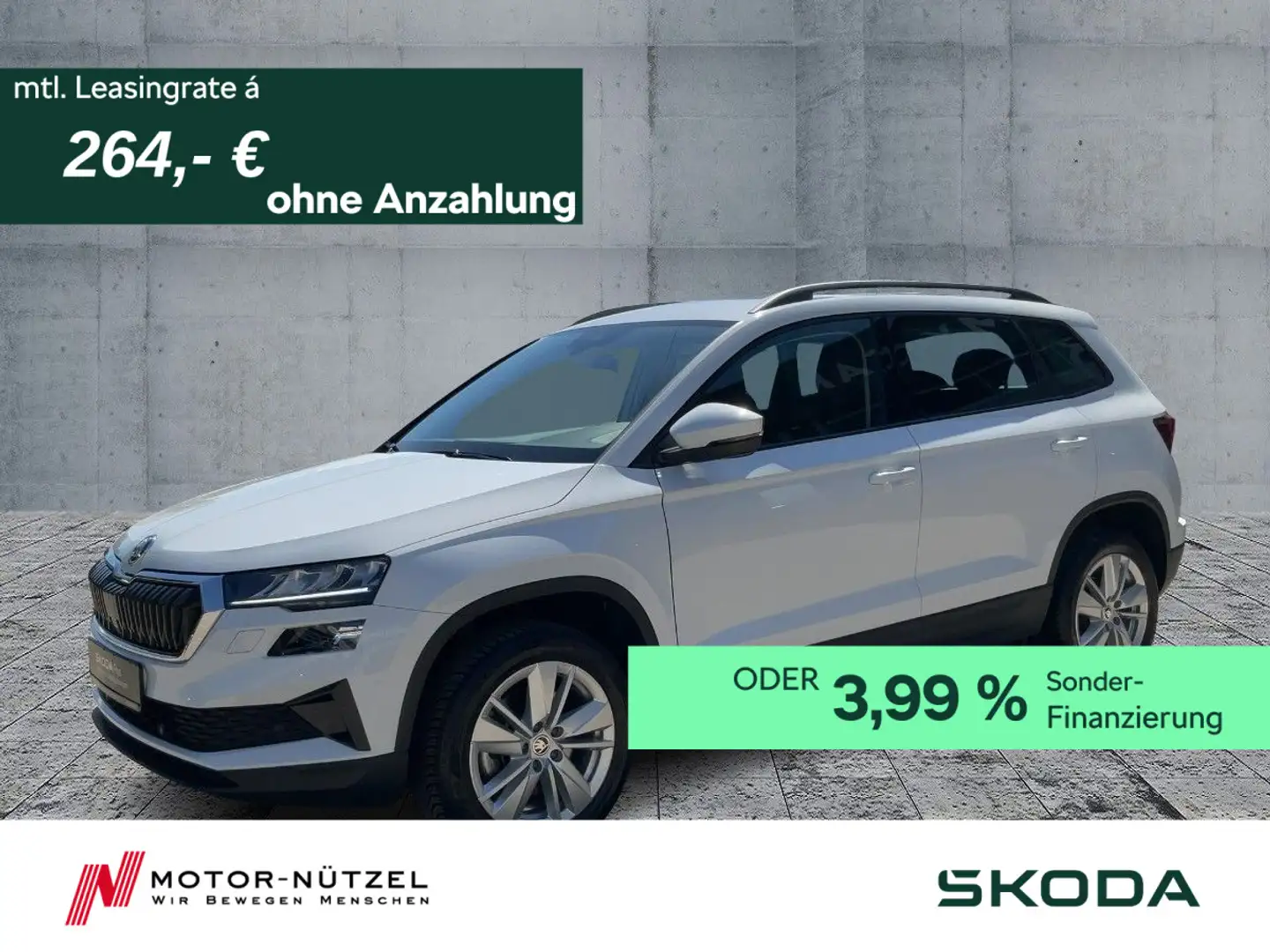 Skoda Karoq 1.5 TSI SELECTION LED+NAV+TEMPOMAT+SHZ+DAB Weiß - 1