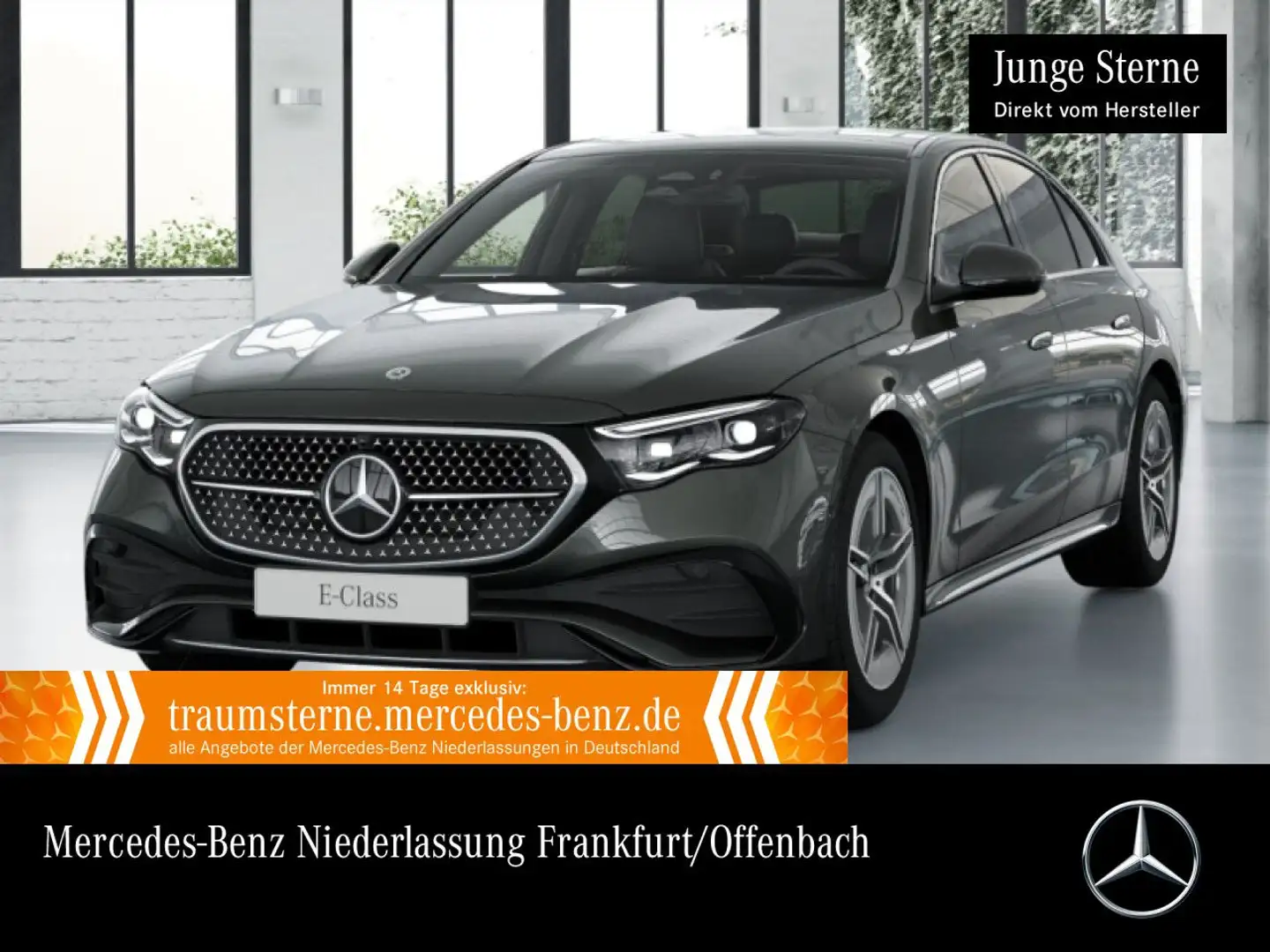 Mercedes-Benz E 450 d 4M AMG 360° Pano Distr+ Spurhalt-Ass PTS Gris - 1
