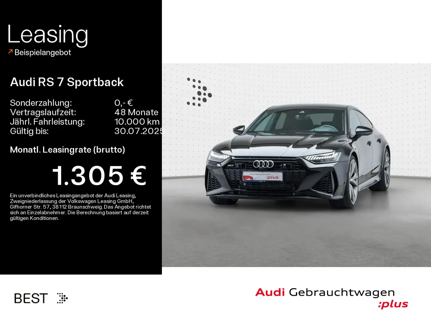 Audi RS7 performance*B&O*RS-AGA*280KMH/H*L Schwarz - 1
