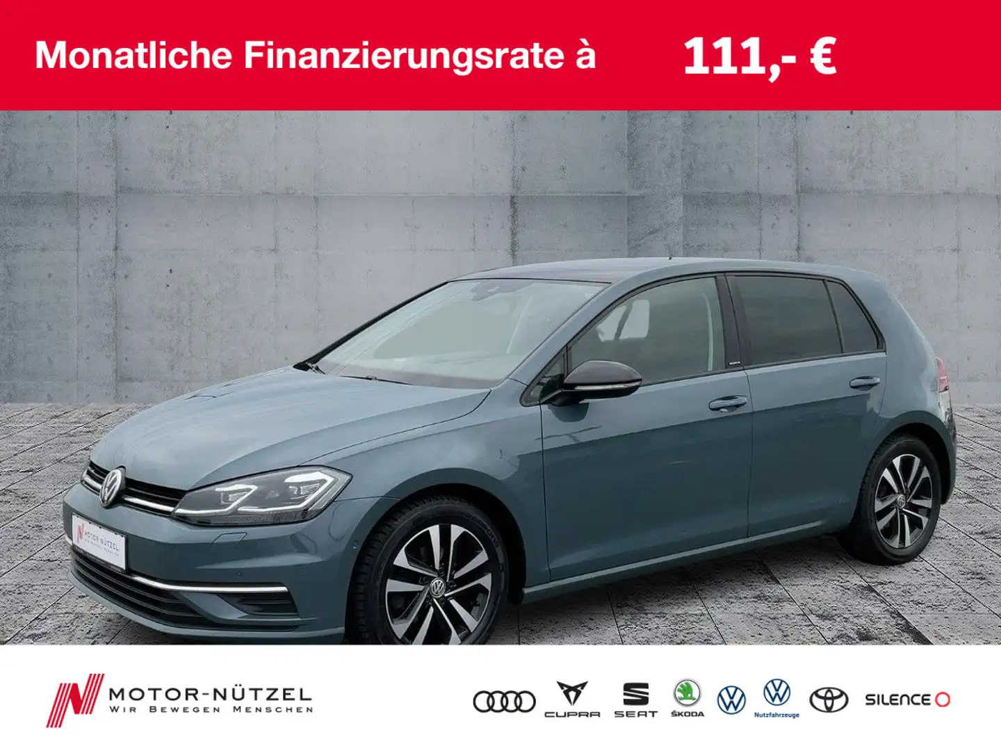 Volkswagen Golf VII 1.0 TSI COMFORTLINE LED+ACC+SHZ+PANO+BT Blauw - 1
