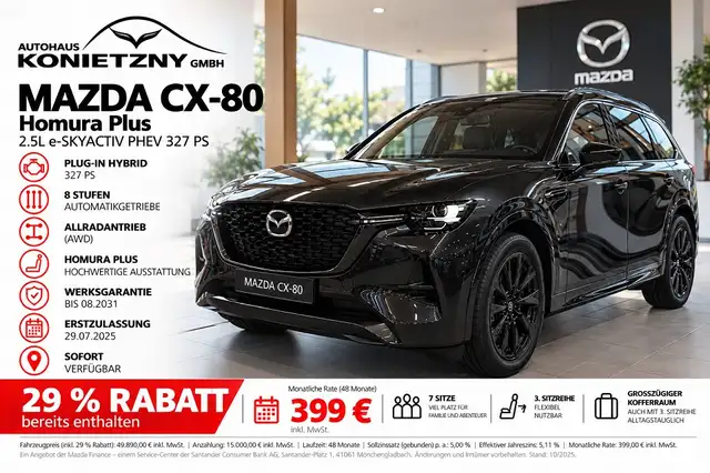 Mazda CX-80 Homura Plus 2.5L e-SKYACTIV PHEV 327ps 8AT AWD Hom
