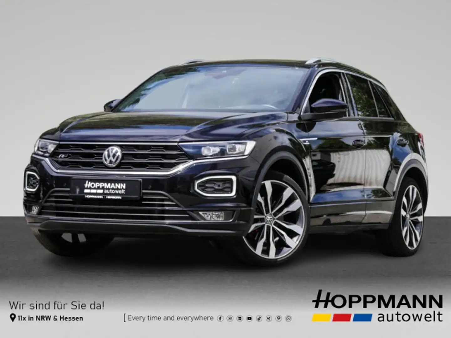 Volkswagen T-Roc T-ROC 2.0 TSI R-Line Pano AHK Rear View ACC Schwarz - 1